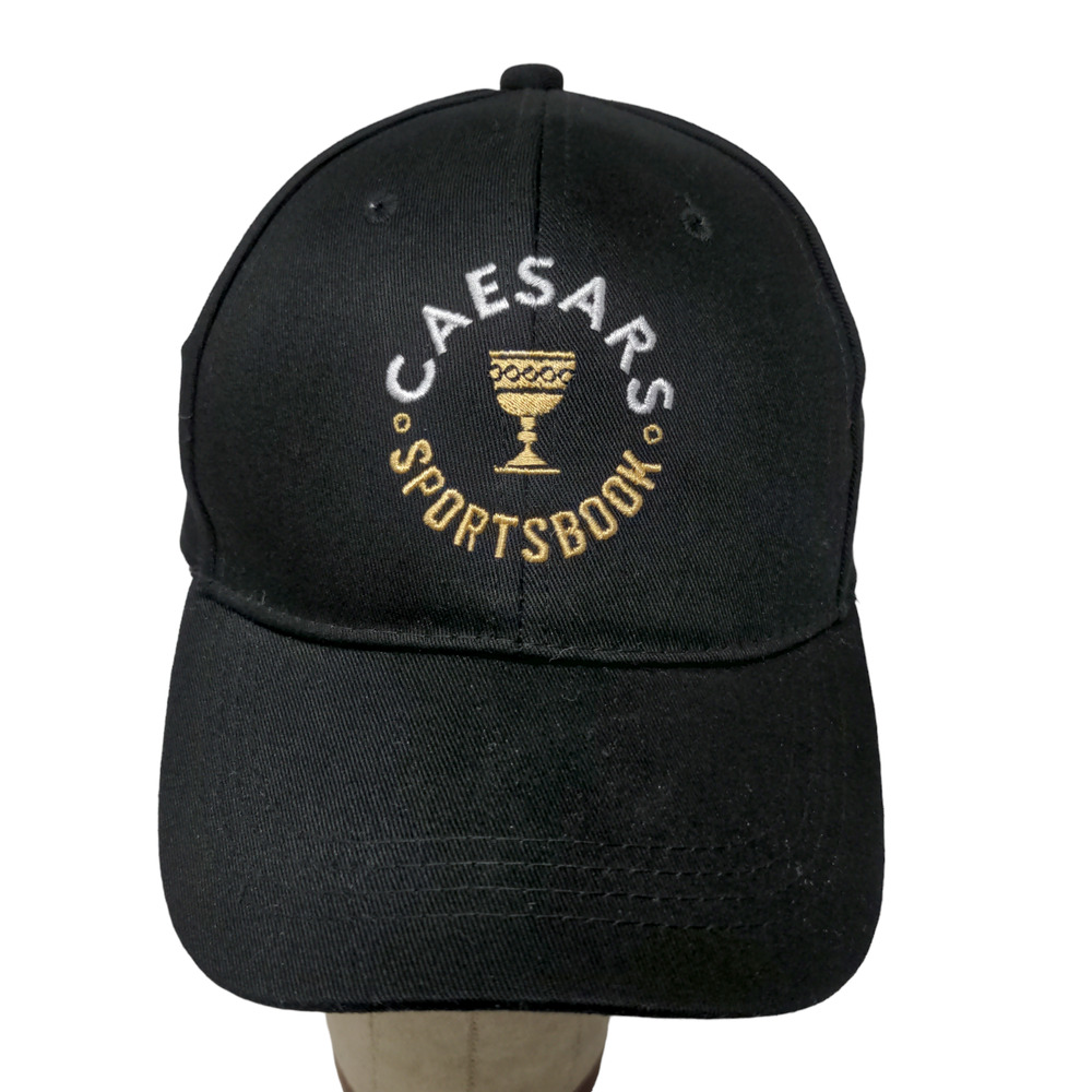 Caesars Sportsbook Snapback Hat Black Adjustable Embroidered Logo